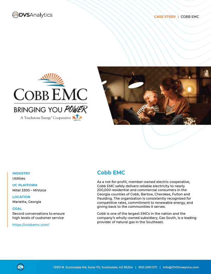 DVSAnalytics Case Study - Cobb EMC